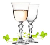 Imperial Stylish White Wine Glasses 150 ml Series 'Vintage' Set of 2 Wine Glasses Made of Crystalline Glass Dishwasher Safe