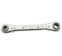 Imperial Tool 127C Ratchet Wrench with 25 Degree Offset for Refrigeration and Air Conditioning, 1/4", 3/8", 3/16" and 5/16"