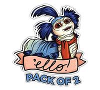 IMPERIAL VIBES - Ello Labyrinth Worm Sticker - Vinyl Decal for Car, Truck, and Van - Removable Indoor and Outdoor Use for Laptop - Waterproof Decal for Window and Waterbottle - Pack of 2 Imp 51