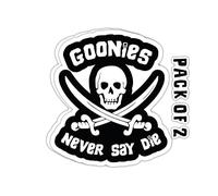 Imperial Vibes |Goonies Never Say Die Sticker Car Truck Van SUV Window Wall Cup Laptop Tumbler 2 Pack 5.5" inches appx - Imp 107
