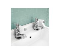 Imperior Traditional Bathroom Hot & Cold Twin Basin Taps