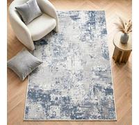 Imperium Homeware Machine Washable Rug, 160x230cm, Non-Slip Backing, Short Pile, Non-Shedding, Pet-Friendly - Area Rug for Living Room & Bedroom, Arctic Veil Grey