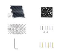 Impermeable ABS Solar Chicken Collaboration Fan 20W Permanent Construction Consistent Execution in All Outdoor Conditions Solar Collaboration Refrigerator