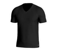 IMPETUS Mens Short Sleeve Shirt, Premium Performance Temperature Regulating Quick Dry Thermal Baselayer, Comfort Undershirt, Black (V-Neck), X-Large
