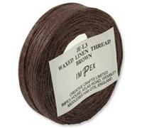 Impex Trimits Waxed Linen Thread - Brown, 22m