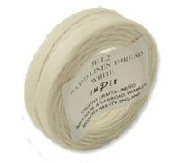 Impex Trimits Waxed Linen Thread - White, 22m