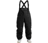 IMPHUT Mens Womens Baggy Snowboard Pants Ski Bibs Overalls Waterproof Black