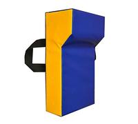 Implay - Rugby Tackle Shield with Top Wedge - Blue/Yellow - Professional Grade - Training Equipment - Heavy Duty PVC/High Density Foam - Rugby Gift - 60 x 35 x 12.5cm