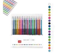 Implementarch Glitter Gel Pen Set 1.0mm Fine Tip Color Flash Drawing Pens Sparkle Ink Rollerball Markers Scrapbooking Journaling Coloring Classroom Office Note Taking Doodle Art Supplies(18 Colors)