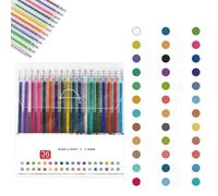 Implementarch Glitter Gel Pen Set 1.0mm Fine Tip Color Flash Drawing Pens Sparkle Ink Rollerball Markers Scrapbooking Journaling Coloring Classroom Office Note Taking Doodle Art Supplies(36 Colors)