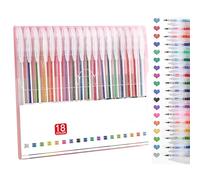 Implementarch Pens, Glitter Gel Pen Set, Iridescent Glitters Gels Ink Pens Set, Gel Marker Sets Colored Pen for Drawing, for Greeting Cards Coloring Books Craft. (18-color)
