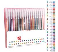 Implementarch Pens, Glitter Gel Pen Set, Iridescent Glitters Gels Ink Pens Set, Gel Marker Sets Colored Pen for Drawing, for Greeting Cards Coloring Books Craft. (36-color)