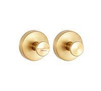 Implicationi Suction Cup Hooks, 2025 Upgraded Drill Free No Drill Vacuum Suction Metal Hanger, Waterproof Matte Brushed Satin, Suitable Bathroom, Kitchen, for Towel, Coat, Christmas Wreath (Gold 2)
