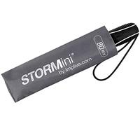 Impliva Black Foldable Storm Umbrella, 26cm, 8 Panels, Aluminium Handle, Fiberglass Frame, Polyester Canopy