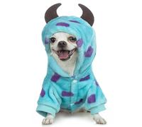 Impoosy Dog Halloween Hoodies Monster Pet Clothes Halloween Fluffy Dogs Costume for Small Dog Cat Doggy Costumes for Halloween Christmas (Blue,M)