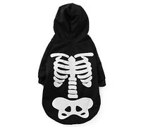Impoosy Pet Dog Cat Halloween Skeleton Hoodies Glowing Skull Cute Shirt Puppy Kitteen Costumes Bones Clothes (3XL)