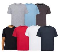 imporio 11® Mens Monday to Sunday Pack of 7 Crew Round Neck Plain Short Sleeve T- Shirt Casaul Gym Top UK Size S-5XL (UK, Alpha, L, Regular, Regular, 7, Black/Grey/Navy/White/RED/Sky/Charcoal)