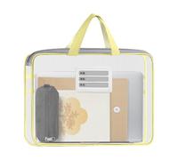 Important Document Folder, Mesh Zip Holder with Handle, Portable File Bag, for Exams, Students, Teachers, Classroom, School, Travel, Office, Work, Home