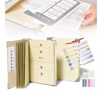 Important Document Organizer, Expandable File Folder for Emergency Binder & Vital Records - Holds Passports, Birth Certificates, Social Security Cards, Photos (Yellow)
