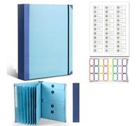 Important Document Organizer, File Folder with Labels and Pockets,Storing Important Papers, Emergency Binder, Birth Certificates and Letters,Life Planning Records Storage(Blue,2pcs)