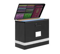 Important Document Organizer with Smart Labels, Foldable Next of Kin Box Organizer with Combination Lock Fireproof Document Box with 5 Hanging Files for Letter,APP Fast Find,(S:13*6.3*8.3in)