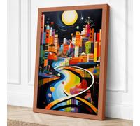 Impossible City Surrealism Canvas Wall Art Print 18x12 Inch