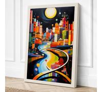 Impossible City Surrealism Canvas Wall Art Print 18x12 Inch