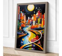 Impossible City Surrealism Canvas Wall Art Print 18x12 Inch