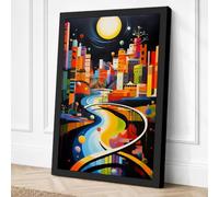 Impossible City Surrealism Canvas Wall Art Print 30x20 Inch
