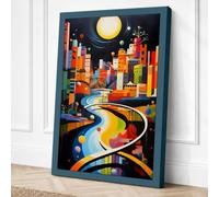 Impossible City Surrealism Canvas Wall Art Print 36x24 Inch
