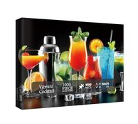 Impossible Colorful Wine Puzzles for Adults 1000 Pieces, Rainbow Cocktail Themed Jigsaw Puzzles, Challenging Art Puzzles