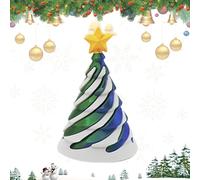 Impossible Cone, 3D Printed Christmas Tree Spiral Cone Fidget Toy, Impossible Pyramid Passthrough Sculpture, Mini Pyramid Fidget Toy for Relief of Stress & Anxiety, Desktop Spinner Toy (Blue G)