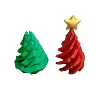 Impossible Cone Christmas Tree - Printed Cone Christmas Tree | Passthrough Sculpture, Fidget Cone Toy, Red and Green Infinity Tree, Desk Decoration