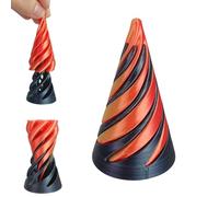 Impossible Cone Pyramid Passthrough Sculpture, 3D Printed Spiral Cone Toy,Pass Through Pyramid Fidget Toy, Mini Vortex Thread Illusion, Pyramid Passthrough Sculpture (Small Cone)