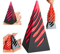 Impossible Cone Pyramid Passthrough Sculpture, 3D Printed Spiral Cone Toy,Pass Through Pyramid Fidget Toy, Mini Vortex Thread Illusion, Pyramid Passthrough Sculpture (Big Pyramid)