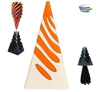 Impossible Cone, Spiral Cone Fidget Toy, Impossible Pyramid Passthrough Sculpture, 3D Printed Impossible Cone Fidget Toy, Pass Through Pyramid Stress Relief Relax Anxiety Desk Toy for Kids Adults (A)