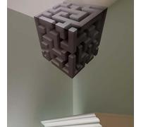 Impossible Corner, 3D Wall Art Optical Illusion Decal, Cube Corner Art, Wall Arts That Reshapes Real, 3D Corners Illusion Sticker Decor for Home Office Hotel Gallery Space