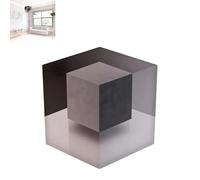 Impossible Corners - 3D Optical Illusion Wall Art Decal, Geometric Cube Corner Wall Sticker for Reshaping Reality, Modern Peel and Stick Removable Decor for Living Room, Office & Dorm (Grey)