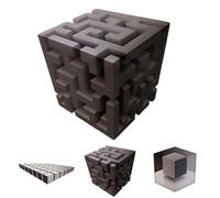 Impossible Corners - 3D Wall Art Artwork Illusion Corner Decal, Unique Peel Stick Wall Stickers for Spatial Illusion Perceptual Shift, 3D Stereoscopic Cube Sticker Stick Graphic for Office Gallery (B)