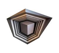 Impossible Corners,3D Wall Art Optical Illusion Corner Wall Decal,Stereoscopic Cubes Sticker,Removable Peel and Stick Decals, Corners for Living Room,Gallery Space,Home Decor Peel (C)