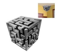 Impossible Corners Wall Art, Optical Illusion 3D Wall Sticker, Peel Decal Wall Art That Reshapes Reality for Living Room Office Gallery Space Unique Home Decor