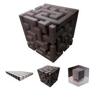 Impossible Corners - Wall Art That Reshapes Reality, 3D Artwork Illusion Corner Decal, Peel and Stick Geometric Cube Wall ArtModern Abstract Illusion Decor for Living Room Office Dorm (# B)