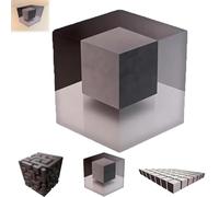 Impossible Corners - Wall Art That Reshapes Reality, 3D Optical Illusion Corner Wall Decal, Peel and Stick Geometric Cube Decor for Modern Home Office (#B)