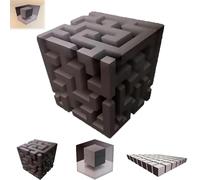 Impossible Corners - Wall Art That Reshapes Reality, 3D Optical Illusion Corner Wall Decal, Peel and Stick Geometric Cube Decor for Modern Home Office (#A)