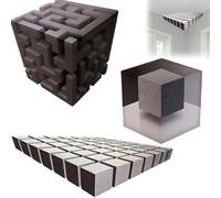 Impossible Corners - Wall Art That Reshapes Reality, 3D Optical Illusion Corner Wall Decal, Stereoscopic Cube Sticker, Unique Peel Stick Wall Stickers for Spatial Illusion & Perceptual Shift (3pc-ABC)