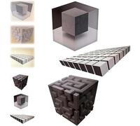 Impossible Corners-Wall Art That Reshapes Reality, 3D Wall Art Illusion Corner Wall Decal, 3D Effect Cube Optical Illusion Art Corner Decal Sticker, Novelty Corners Wall Stick for Home Deco (3PCS)