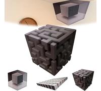 Impossible Corners-Wall Art That Reshapes Reality, 3D Wall Art Illusion Corner Wall Decal, 3D Effect Cube Optical Illusion Art Corner Decal Sticker, Novelty Corners Wall Stick for Home Deco (B)