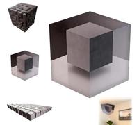 Impossible Corners-Wall Art That Reshapes Reality, 3D Wall Art Illusion Corner Wall Decal, 3D Stereoscopic Cube Sticker,Removable Peel and Stick, Novelty Corners Wall Stick Modern Home Décor (#1)