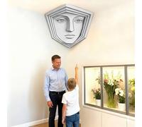 Impossible Corners - Wall Art That Reshapes Reality,3D Wall Art Optical Illusion Corner Wall Decal, Large Removable Peel Impossible Corners Wall Art Home Decor for Room Bathroom Hallway (B)