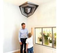 Impossible Corners - Wall Art That Reshapes Reality,3D Wall Art Optical Illusion Corner Wall Decal, Large Removable Peel Impossible Corners Wall Art Home Decor for Room Bathroom Hallway (A)